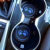 2Pcs Non-slip Car Water Cup Pad Cat Paw Footprint Rubber Mat for Bottle Holder Coaster Auto Interior Anti-skid Cup Holders