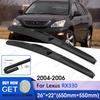 For Lexus RX330 2004-2006 Fit U Hook Arm Windshield Windscreen Front Window Car Wiper RHD & LHD Front Wiper Blades 26"+22"