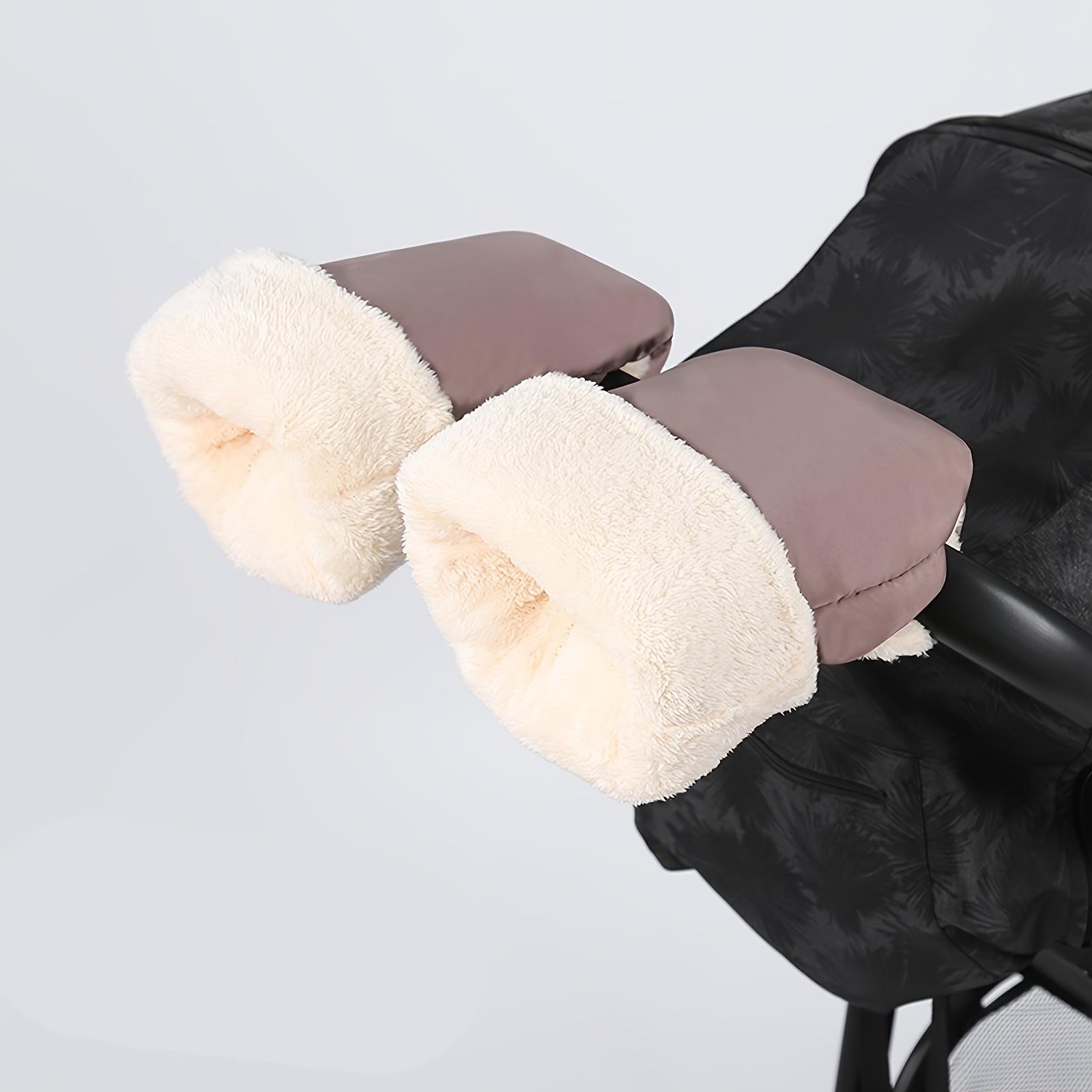 

Winter Warm Gloves for Strollers - Thick Fleece-Lined, Windproof & Cold-Resistant, Soft Polyester Fiber, Solid Color коричневий
