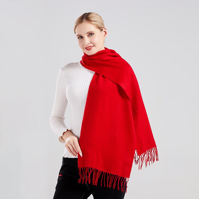 SIYUTANG Festive Red Fleece Scarf