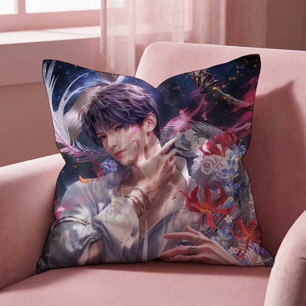 R-Rafayel Love D-Deepspace Cushion Cover Multi-Scene Pillow Cover for Home & Car - Reversible, Soft & Durable for Daily Use