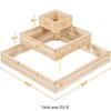 3 Tier Wooden Raised Garden Bed 44.5'' L×44.5'' W×20.5'' H for Flowers/Herbs/Vegetables with Open Bottom Planter Natural Wood C