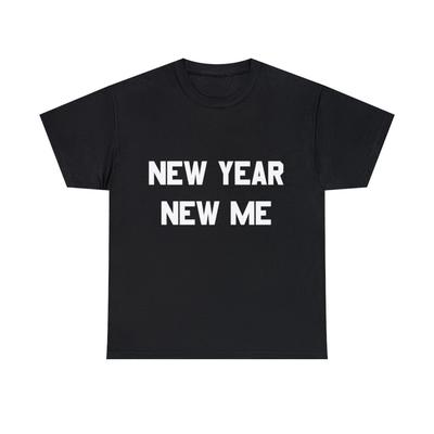 New Year New Me Fitness Goals Graphic Tee Shirt, S-5XL
