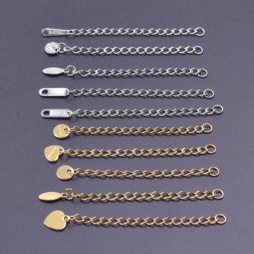 Silver/Gold Color Stainless Steel Extender/Extention/Tail Chains For Jewelry Making Bracelets Necklaces Anklets DIY Accessories