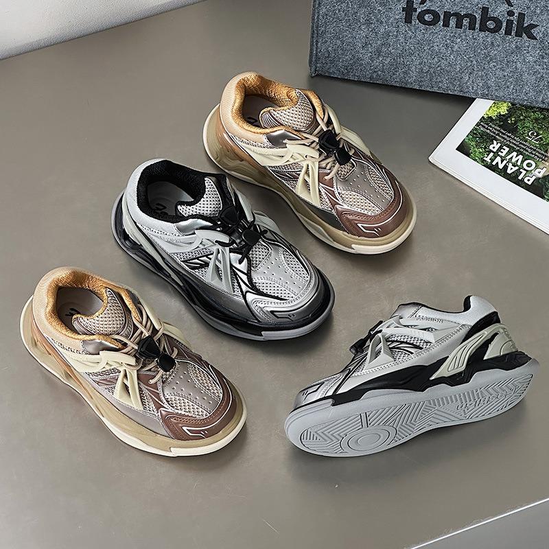 Spring and autumn children's casual sports shoes breathable mesh sports shoes medium and older children's cushioning running shoes
