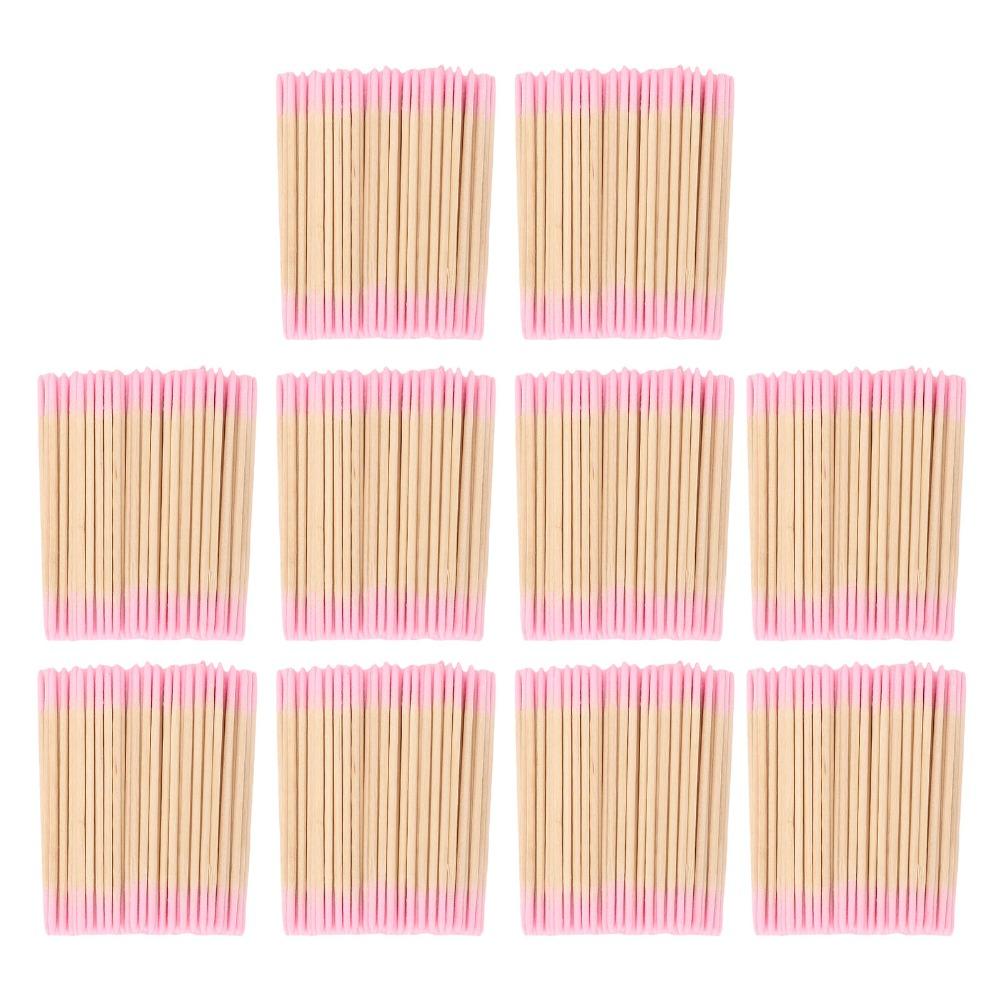 10 Bags Dual-End Pointed Cleaning Tip Swabs Manicure Cotton Stick Eyeliner & Cosmetic Touch-Up Work