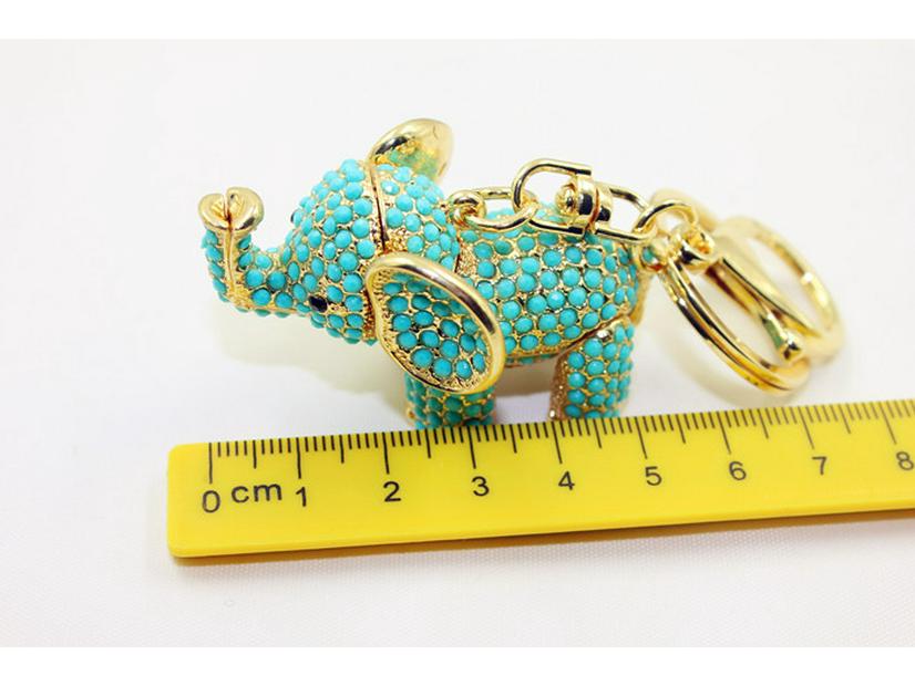 Charming Rhinestone Elephant Keychain for Women