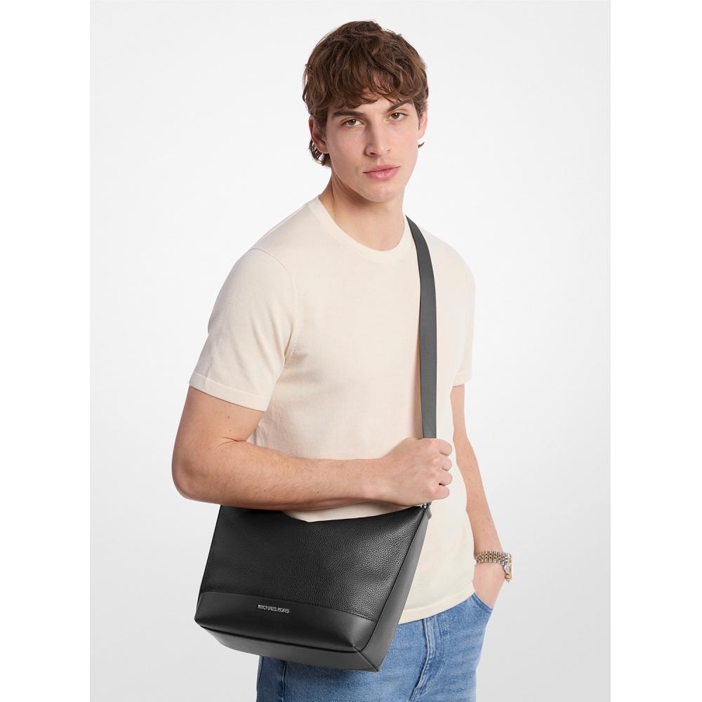 Michael Kors Cooper Pebble Leather Crescent Bag 37t5lcol6l1 Black