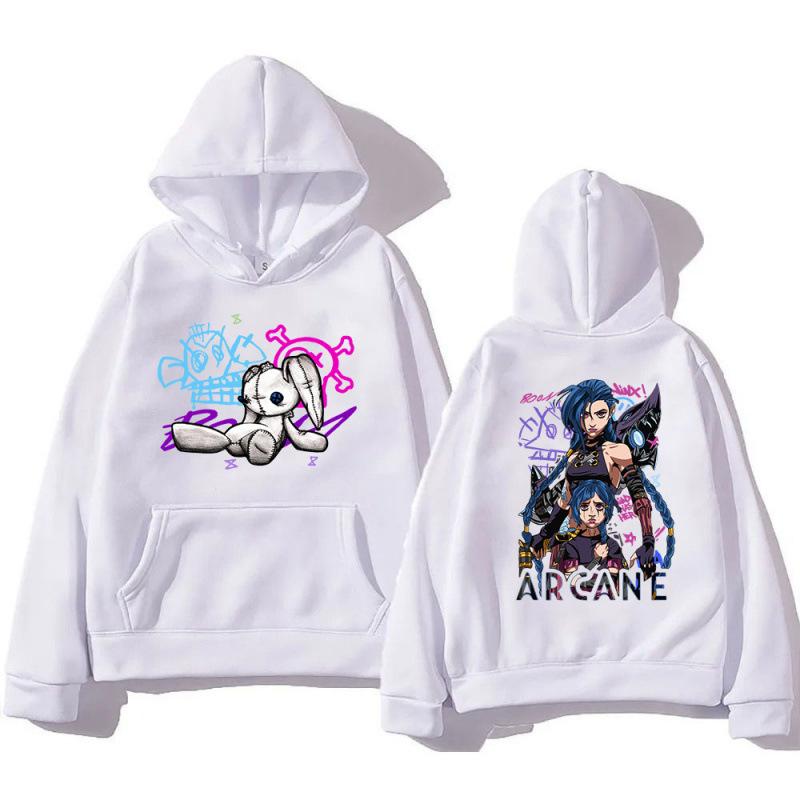 Bluzy z kapturem Arcane Jinx Mężczyźni Kobiety Odzież Harajuku