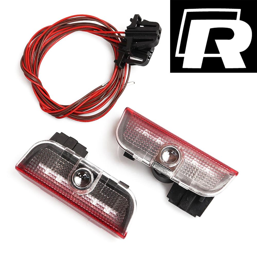 JQTYB1 2PCs LED Welcome Projector Light Door Lamp For VW Golf 5 6 7 7N Touran CC Passat Magotan B6 B7 B8 Tiguan GTI Car Styling.
