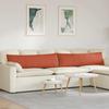 2 Piece Sofa Cushions Red Orange 145 X 40 Cm Corduroy Fabric