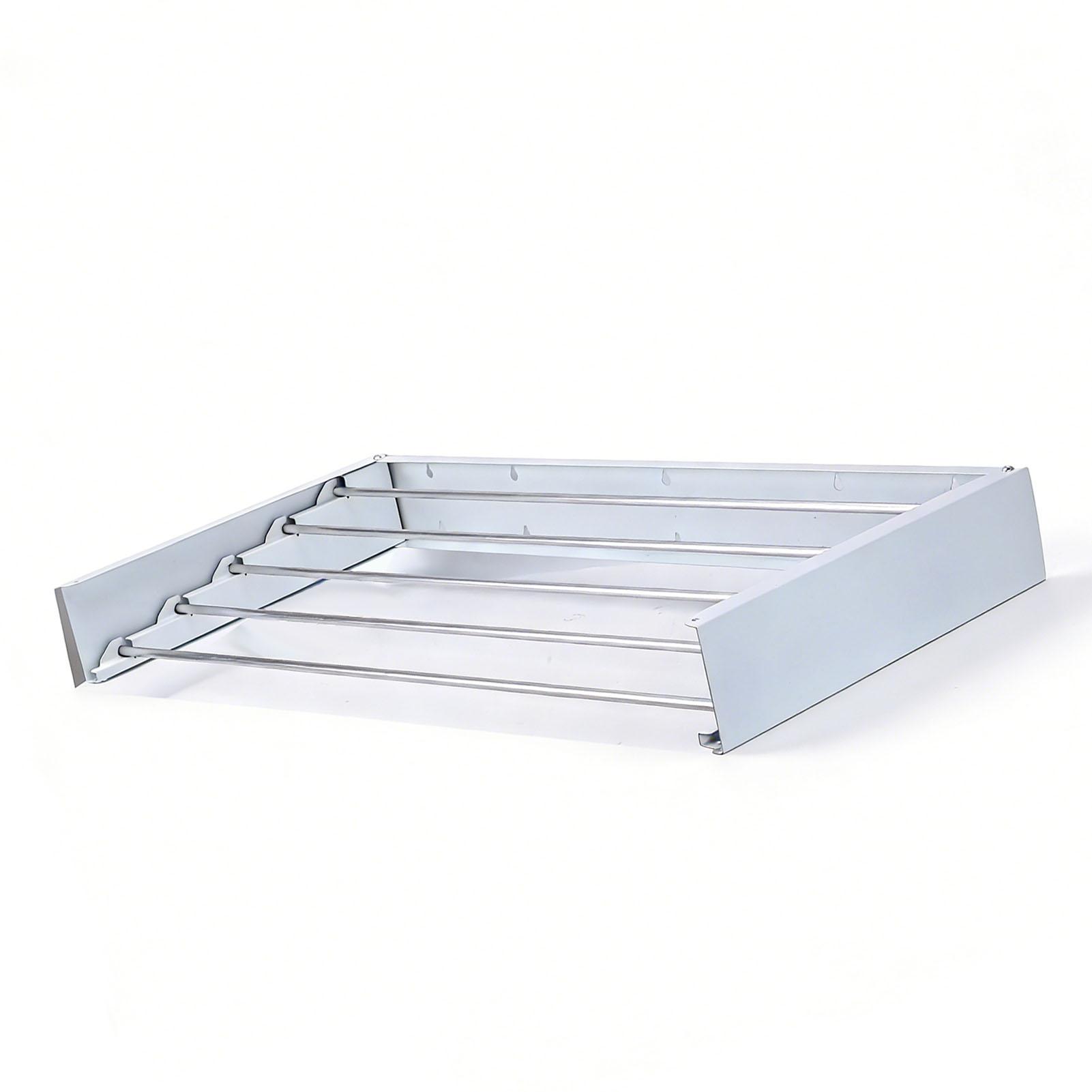 

Foldable Wall Mounted Clothes Drying Rack Carbon Steel Space Saving Collapsible Laundry Rack for Bathroom Laundry Room