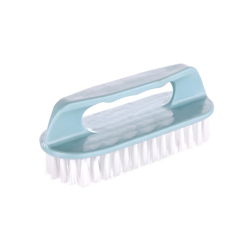 Three-Piece Household Cleaning Brush Set: Plastic Soft Bristle, Three-Head Shoe Brush, Laundry Brush, Scrub Brush, Small Brush.
