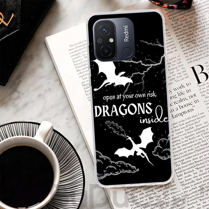 F-Fourth W-Wing Dragon Cover For Xiaomi Redmi 13 13C 14C 12 12C 10 10C 9 9C 9T 9A Phone Case 10A 8A 8 7A 7 6A 6 K80 K70 K60 K20