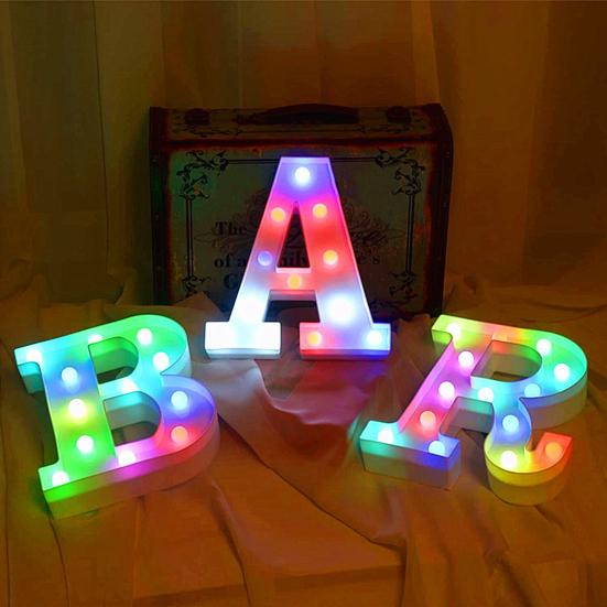 LED Letter Lamp with Remote Control, Dimmable Marquee Alphabet Light for Wedding Birthday Party, Indoor Outdoor Letter