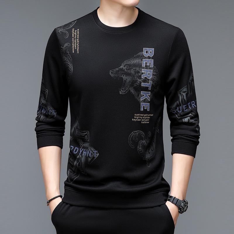 

Мужская модная рубашка с длинным рукавом для среднего возраста, весна/осень, многослойная 120/XXL150-165 catties