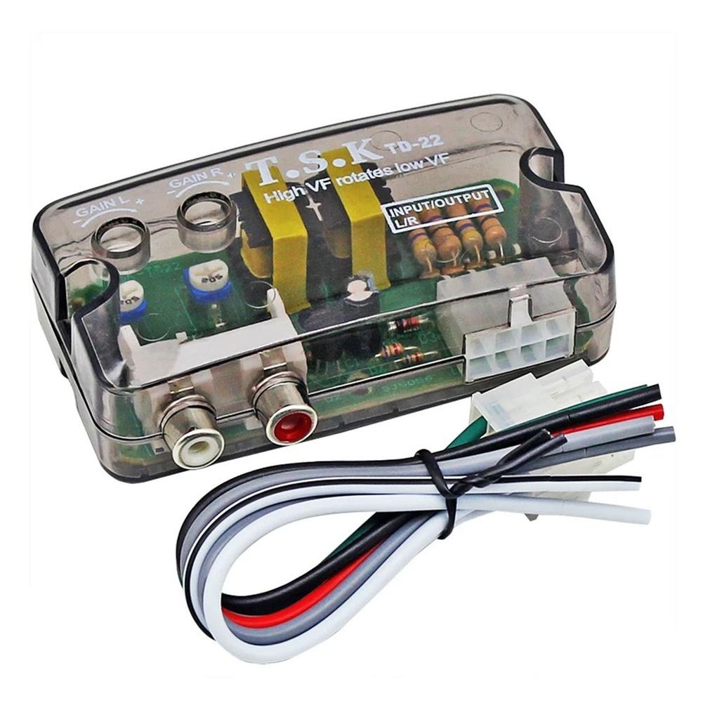 TD22 Car Audio Converter Adapter Line Level to For RCA for 2 Channel or 4 Channel Stereos without For RCA Outputs