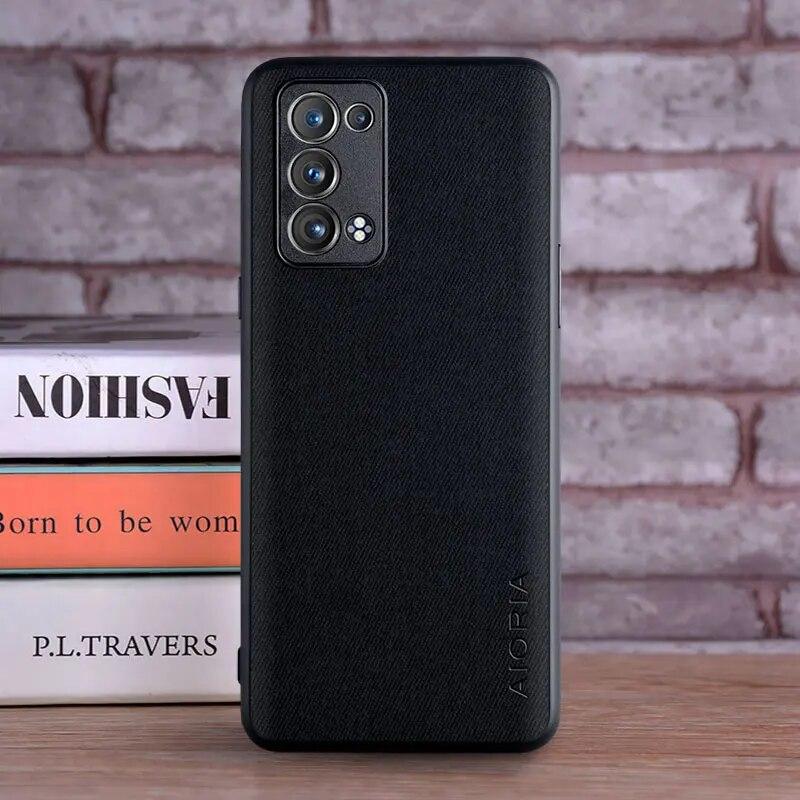 Pouzdro pro Oppo Reno6 Pro 5G Reno 6 Pro Lite luxusní textilní kožené měkké pevné pouzdro pro Oppo Reno6 Pro