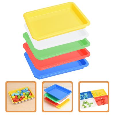 5 Pcs Tray Serving for Crafts Beads Plastic Blocks Organizer Trays DIY Projects Child