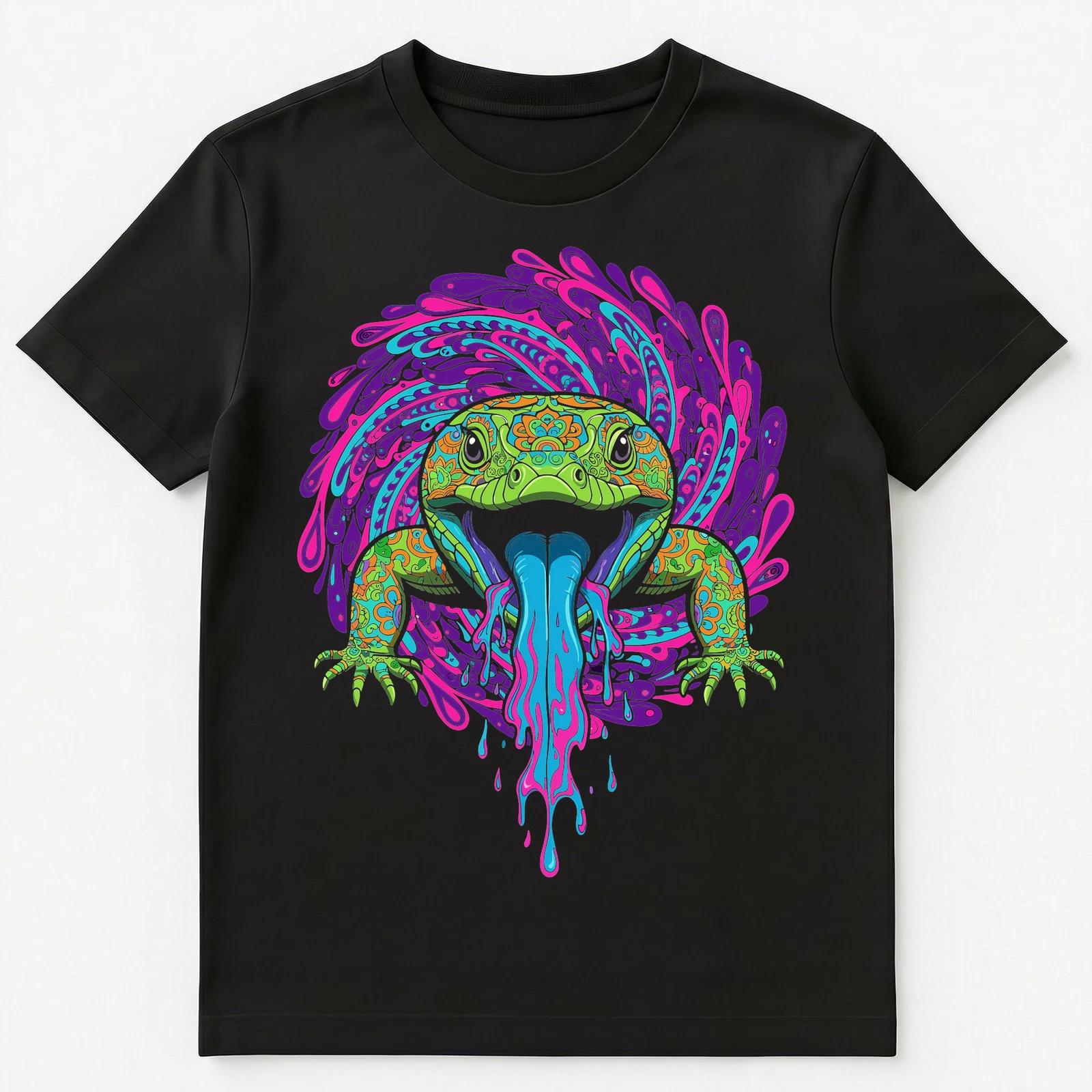 Festival Goer Psychedelic Lizard Rave Culture Unisex T-Shirt S