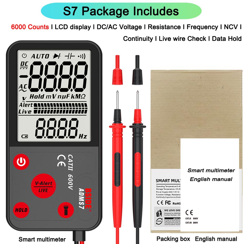 Usb Charging Smart Multimeter Digital Professional Voltage Detector Auto Range Tester Meter Ohm Hz True Rms Ac Dc Dmm