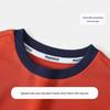MQDMINI Boys' 5A Antibacterial Striped Long Sleeve Faux Two-Piece T-Shirt