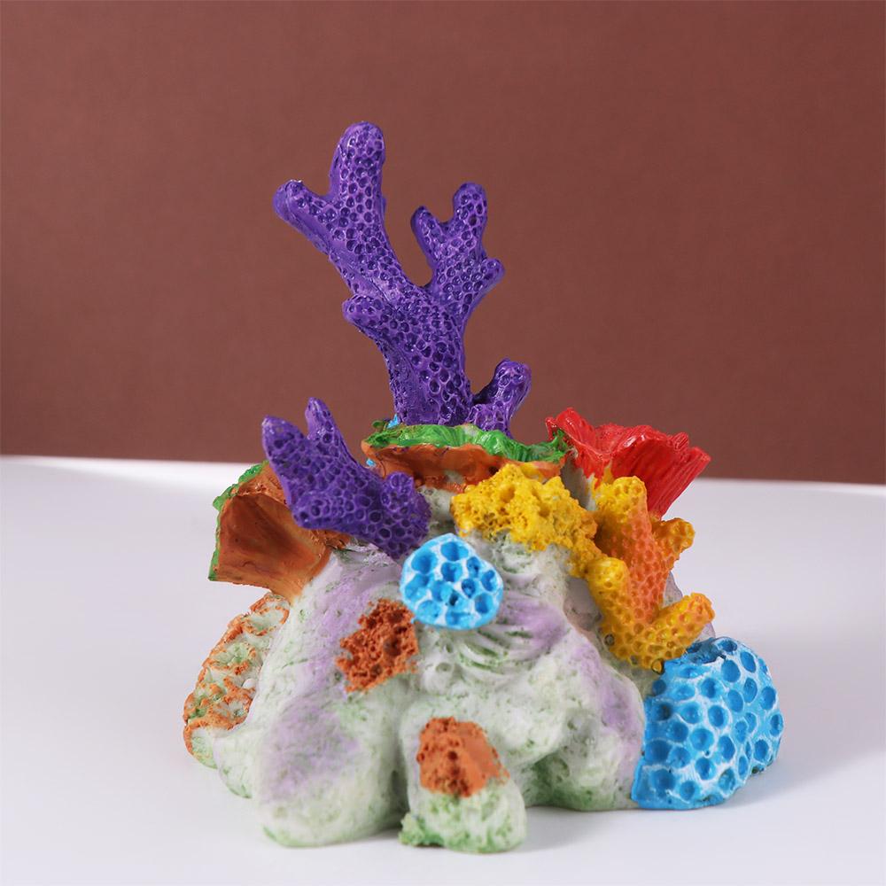 Resin Artificial Coral Reef Decorative Coral Reef Ornament Fish and Shrimp Shelter  Aquarium