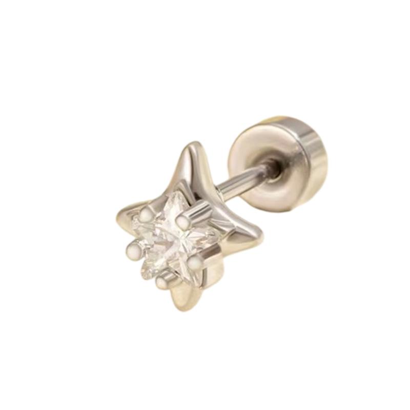 Edgy Yet Sweet Star Studs For Ear Cartilage Allergy Proof Stainless Steel Jewelry Everyday Wear