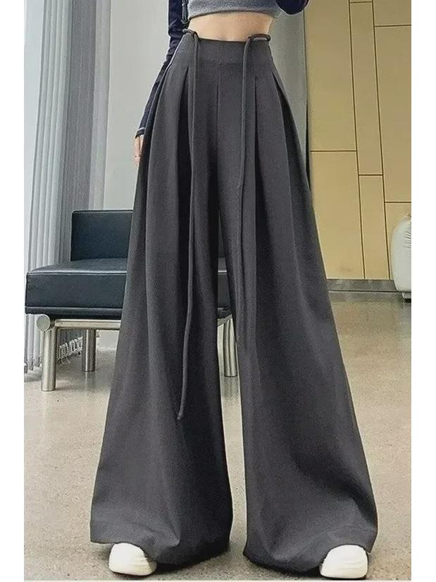 

Весна 2024 г. Женская корейская юбка-брюки с широкими штанинами и высокой талией - новый повседневный свободный тренд M