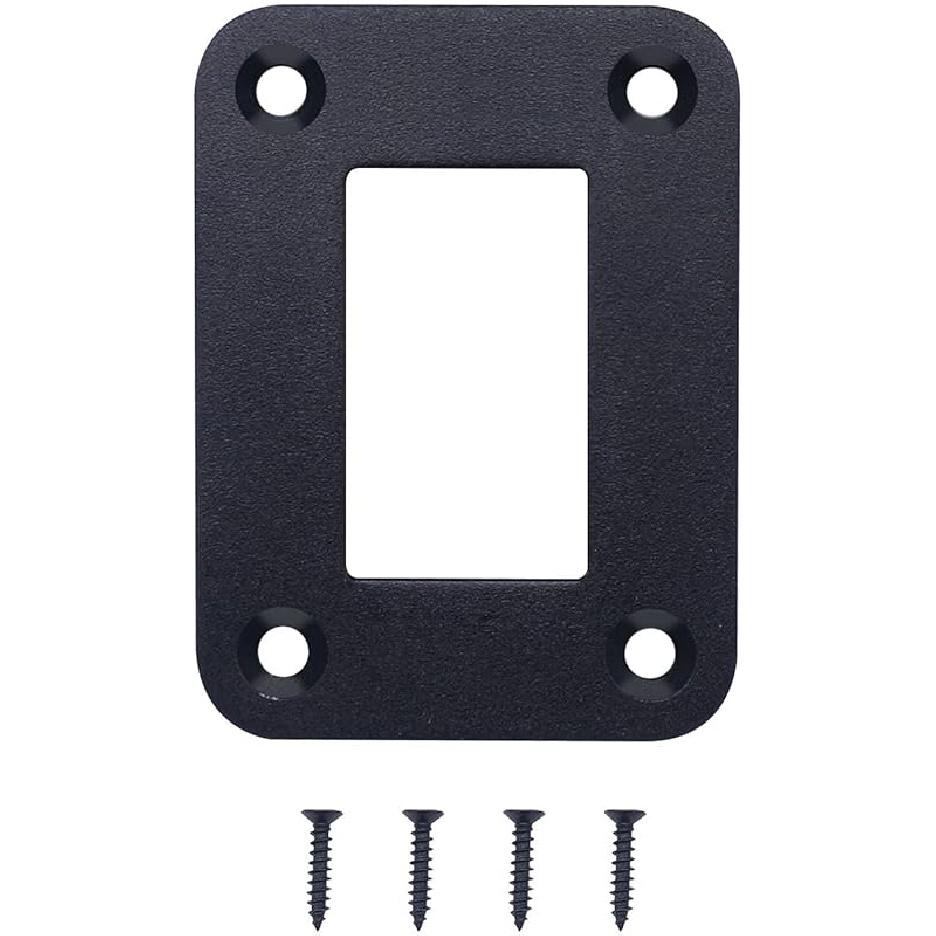 Weideer 1 Way Rocker Switch Panel Housing Black Anodized Aluminium Switch Shell Bracket with Screw for Car Boat Trailer K-M075-1K-LS