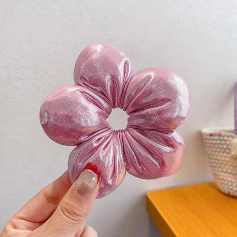 Korean Creative Exaggerated Flower Scrunchie Headdress Women Girl Trendy Design Elastic Hair Band Vacation Hair Accessories