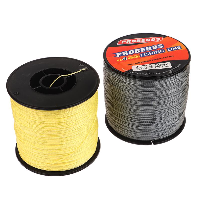 300M 4 Fili Trecciato in PE Filo da Pesca Multifilamento Filo per Pesca alla Roccia Linea Principale 80/100Lb Cavo Attrezzatura da Pesca Filo da Pesca per Mare