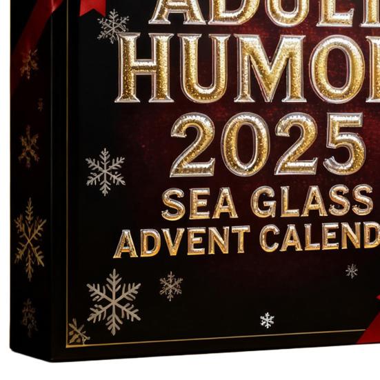 Sea Glass Accents 2025 Adult Humor Advent Calendar 24 Days Countdown Calendar with Funny Christmas Jokes Holiday Gag