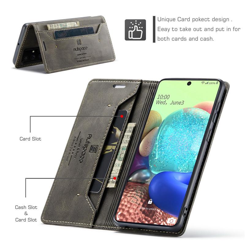 Étui de téléphone en cuir à rabat magnétique pour Samsung Galaxy A13 A23 A33 A53 A73 A14 A24 A34 A54 A52 A51 A50 Portefeuille Housse de carte Coque Étui