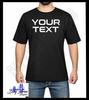 Personalized Black T-Shirt Your Text-Logo-Design-Team White Design 100%Cotton