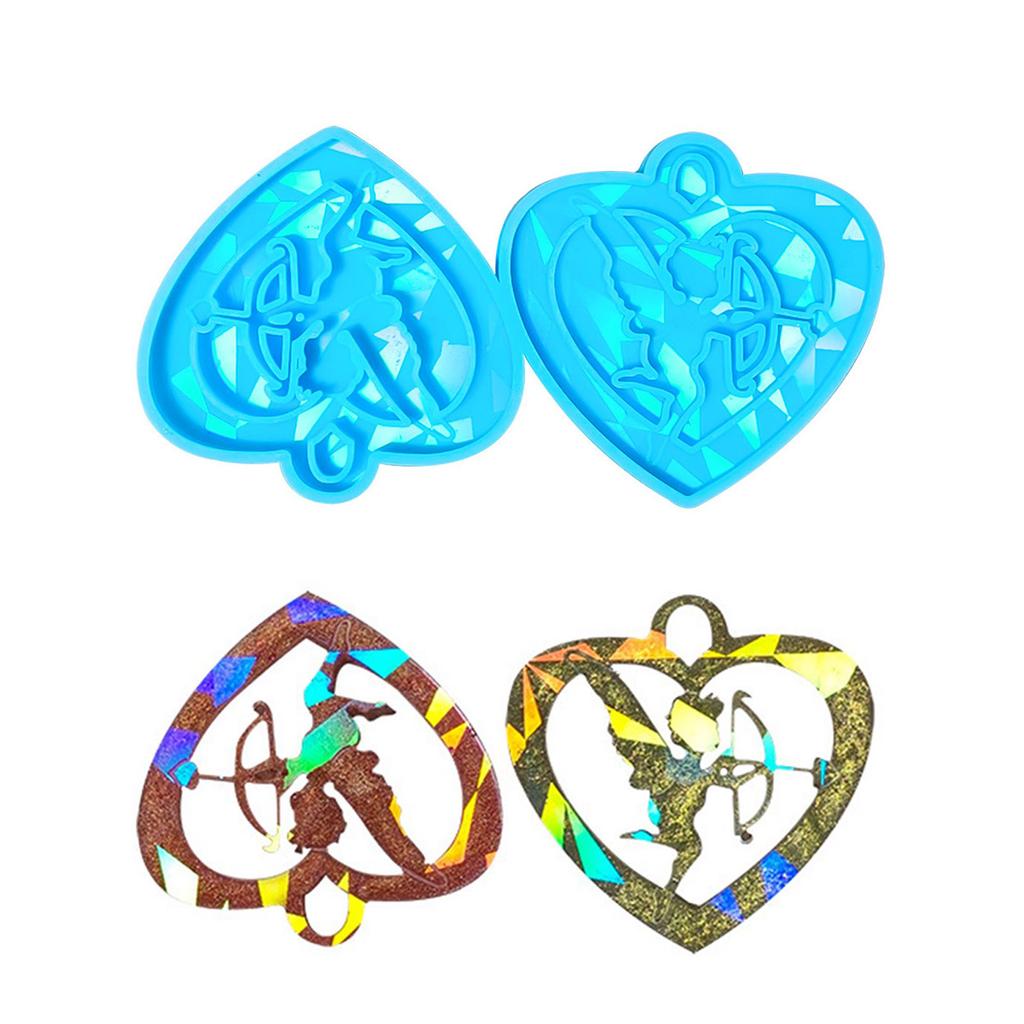 Herz Kirschform Handgemachte Ohrring Anhänger Silikonform DIY Holographische Harzform für DIY Schlüsselanhänger Schmuck Handwerk