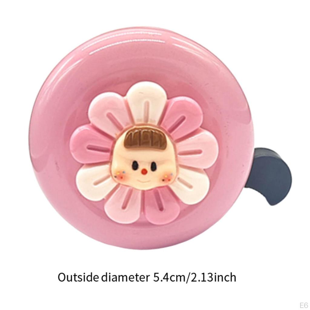 Beautiful Bike Alarm Children's Bell Parts Flower Pattern Aluminum Round Electric Mountain