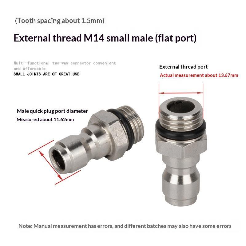 M14 X 1.5 Male Female Quick Connect Set Leak Proof Rust Resistant for DIY Home Garden Pressure Watering System Install