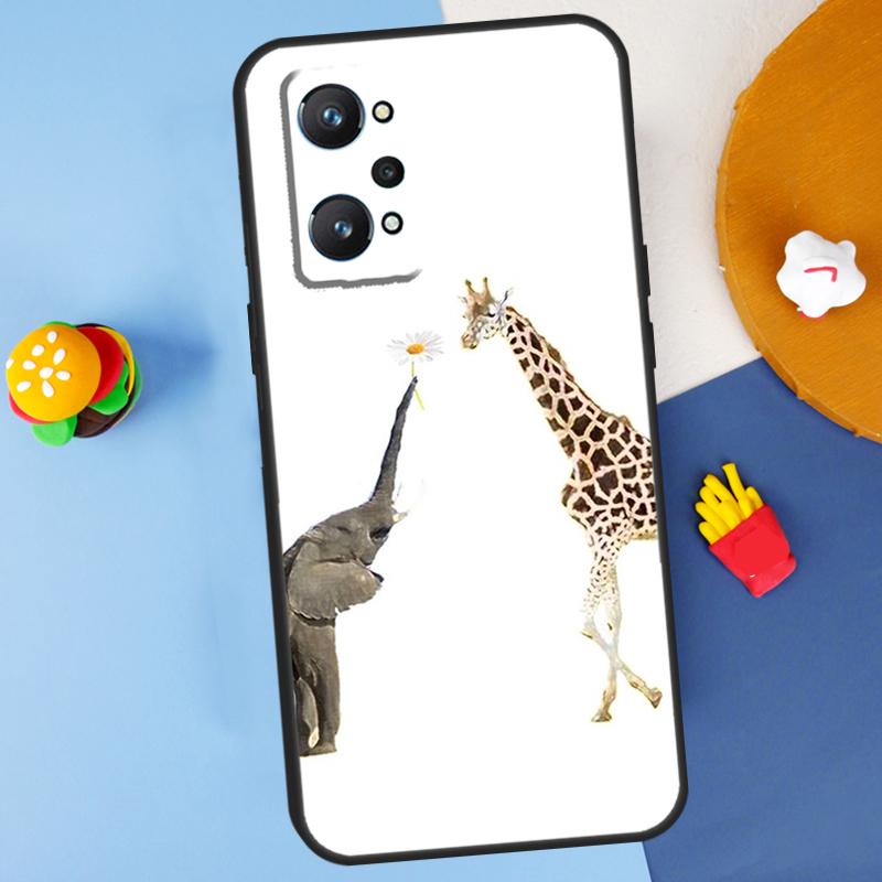 Baby Elephant For Realme GT 6 6T 5 GT7 Pro C61 C75 C55 C51 C21Y C25S C67 C53 13 12 10 11 14 Pro Plus Case