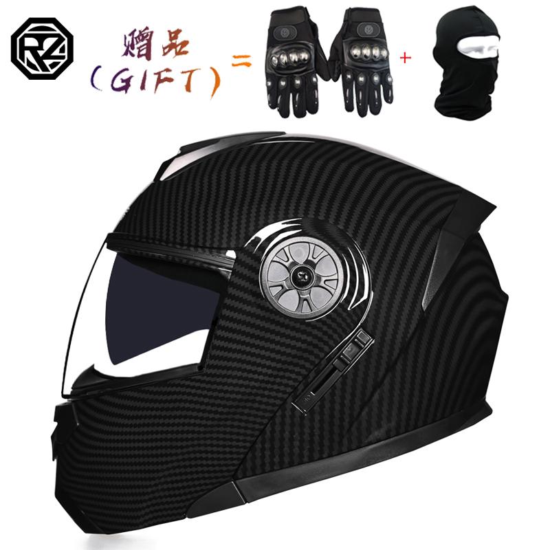Latest DOT Approved Safety Modular Flip Motorcycle Helmet Racing Dual Lens Helmet Interior Visor