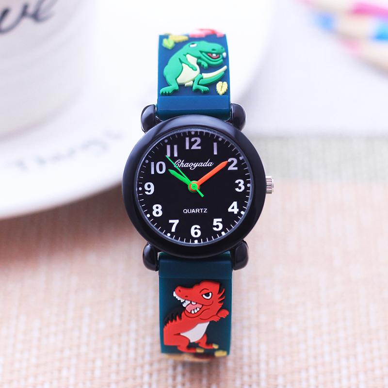 Fashion New Cool Cartoon Dinosaur Digital Quartz Watches For Children Boys Girls Little Baby Students Learn Time Cute Waterproof