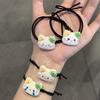 Four-Leaf Clover Cat Hair Tie - Mori Style Cute Rubber Band for Couples & Friends
