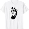 Sasquatch Footprint Silhouette Believer Retro Cryptid Patch T-Shirt