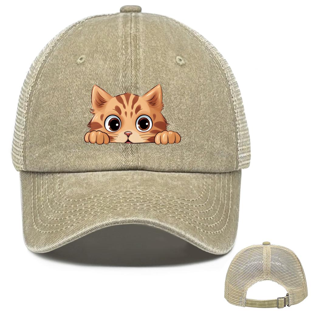 Lovely Cat Snapback Baseball Hat Cute Animals Hats For Woman Breathable Unisex Adjustable Baseball Cap Perfect For Street Style