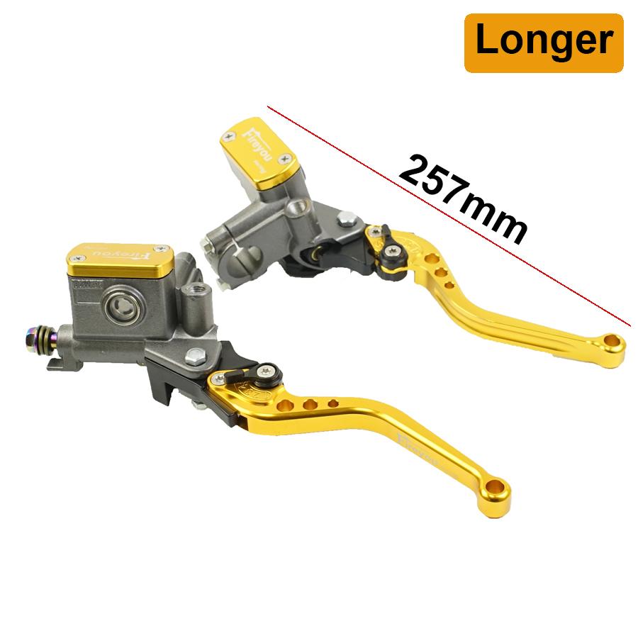 One Pair 14mm Piston Moto Bike Hydraulic Clutch Lever Right Hand Brake Master Cylinder Pump Lever 22mm Universal Street Pit Bike