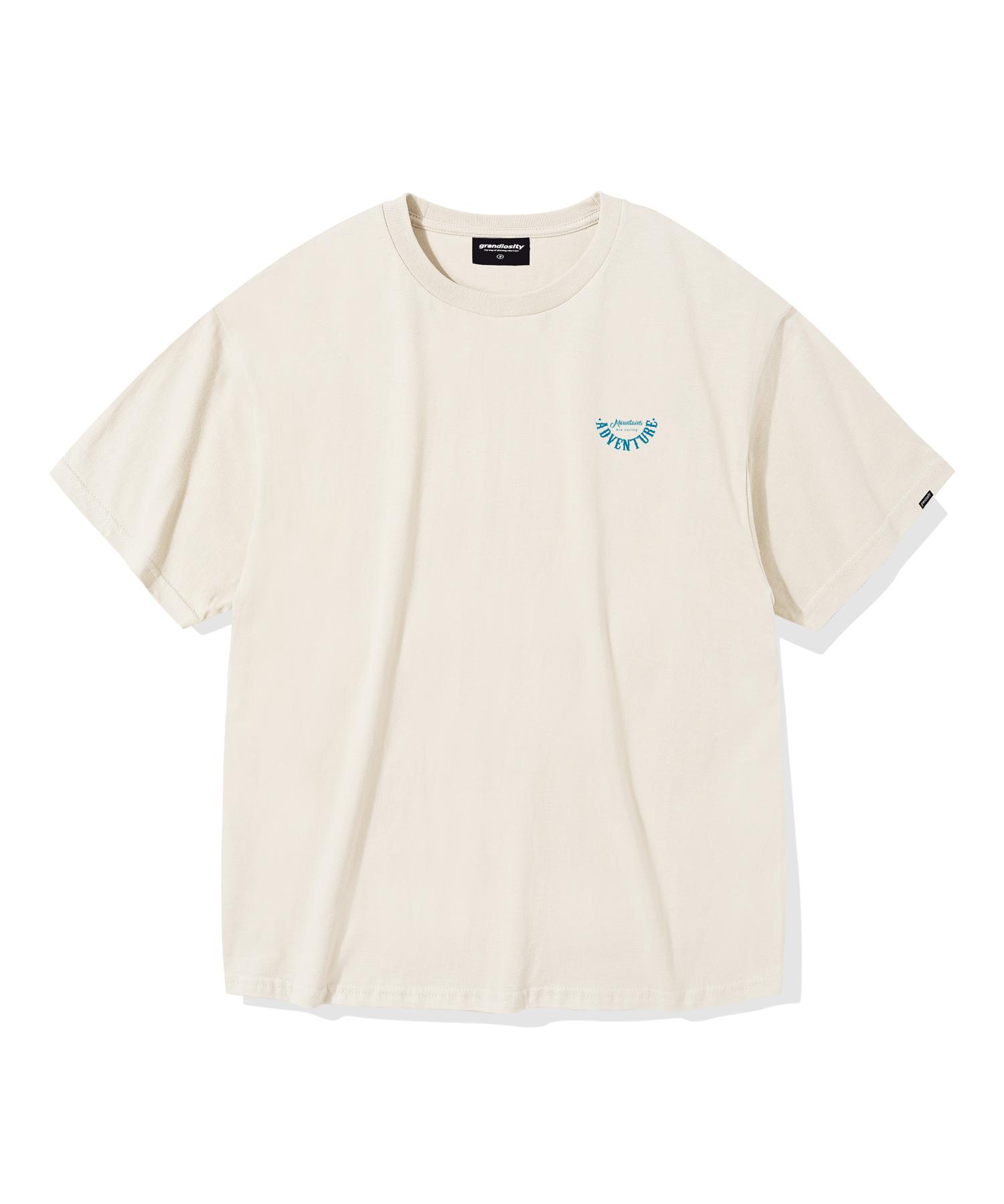 Grandiosity Adventurer Logo Oversized Short Sleeve T-Shirt (Cream) Free