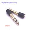 Gold-Plated Copper Audio Adapter: 3.5mm Female to 6.35mm Male, Mic Converter