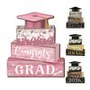 2026 Graduation Door Sign, Congrats Grad Decorative Porch Welcome Sign, Wooden Wall Hanging Plaque for Photo Booth Prop, Graduation Party Supplies
