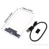 USB Type C 2.5 Inch External Storage Case SATA To 5Gbps Transparent Hard Drive Enclosure for HDD/SSD Compatible with PCs Laptops