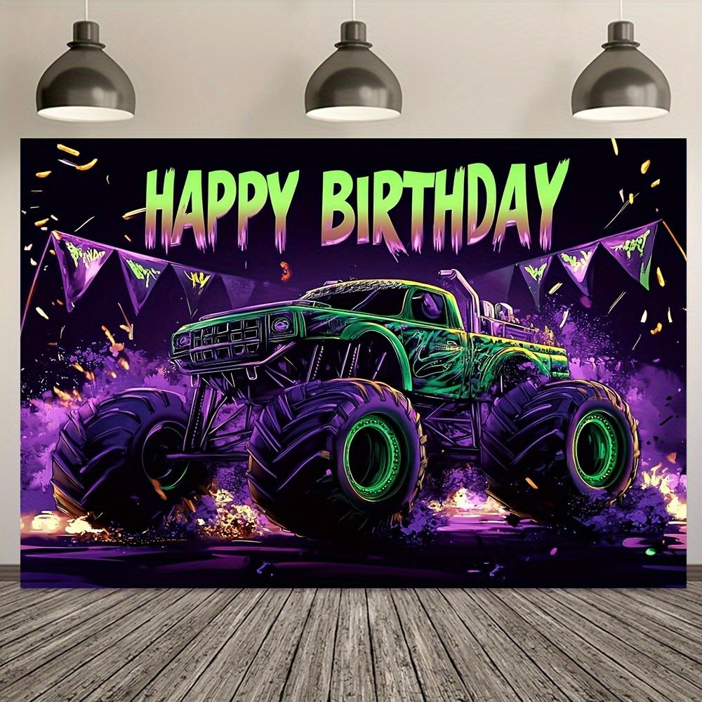 1pc Truck Birthday Party Tapestry Polyester Fabric No Electricity Needed Versatile Celebration Tapestry